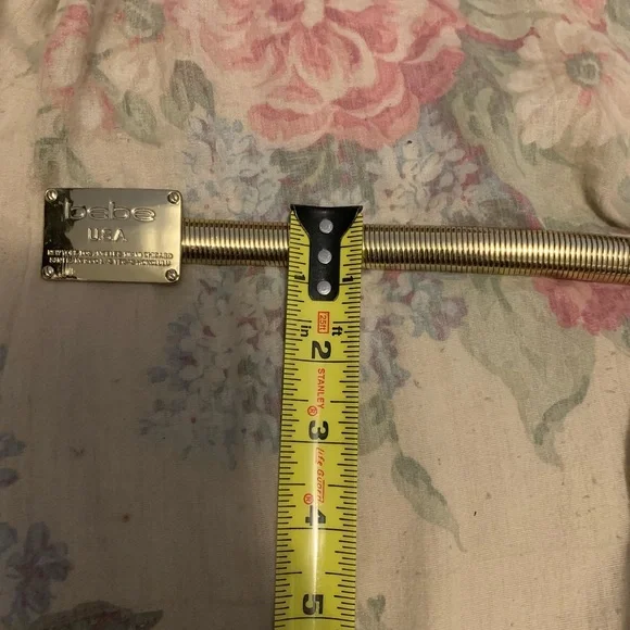 Bebe Logo Snake Chain Belt for Women Gold